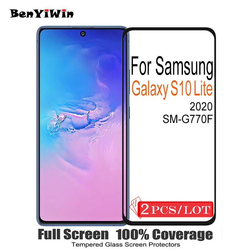 2 шт. 100% оригинальное закаленное защитное стекло на весь экран для Samsung Galaxy S10 Lite