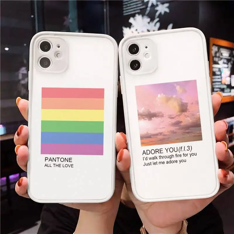 

Flower Summer Pink Phone Case Clear matte transparent For white iPhone 7 8 x xs xr 11 12 pro plus max mini Funda