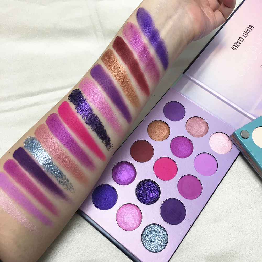 BEAUTY GLAZED New Arrival 4 in 1 Color Board Eyeshadow Palette Long Lasting 60 Colors Neon Eye Pigment Matte Glitter Shadow |