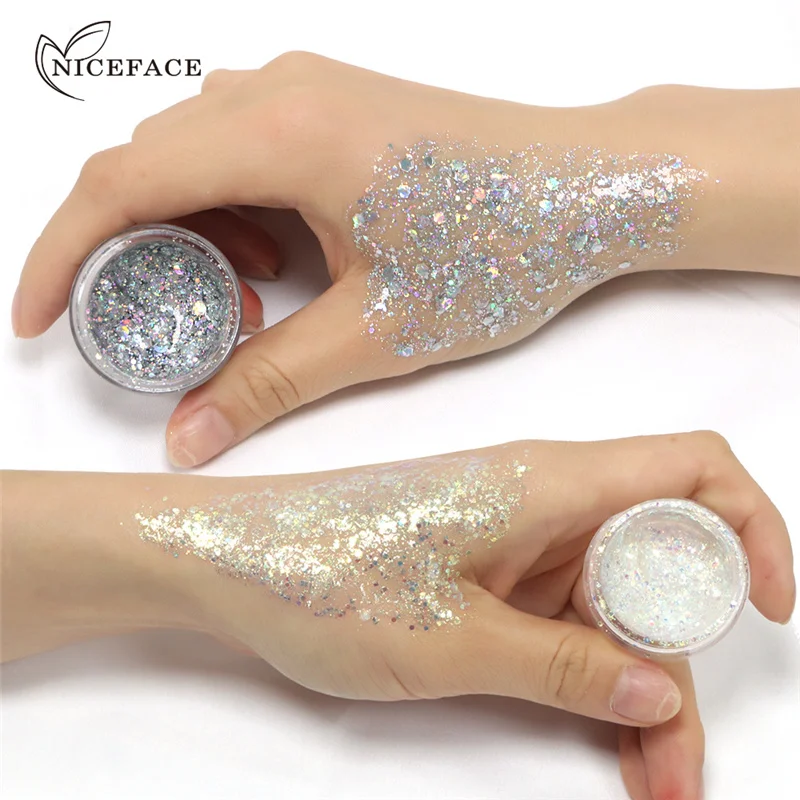 Тени для век с блестками пигмент 7 цветов Spangle Гель Крем Блеск тени мателлик