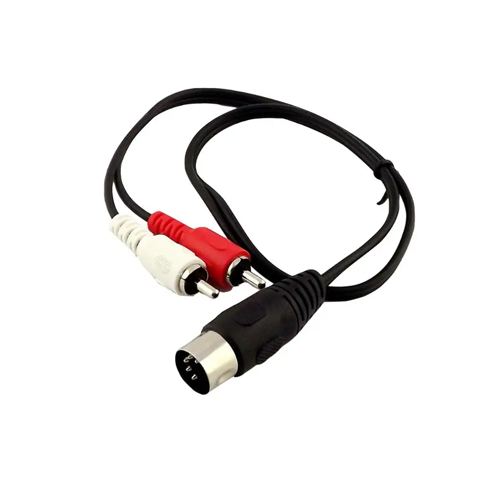 5 шт. Pin DIN штекер для 2RCA штекерные вилки-конвертеры аудио никелированный разъем