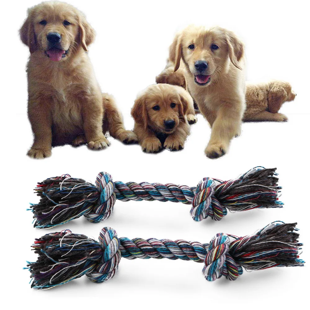 Игрушки для собак хлопковая жевательная игрушка с узлом Веселая игра тройной шар