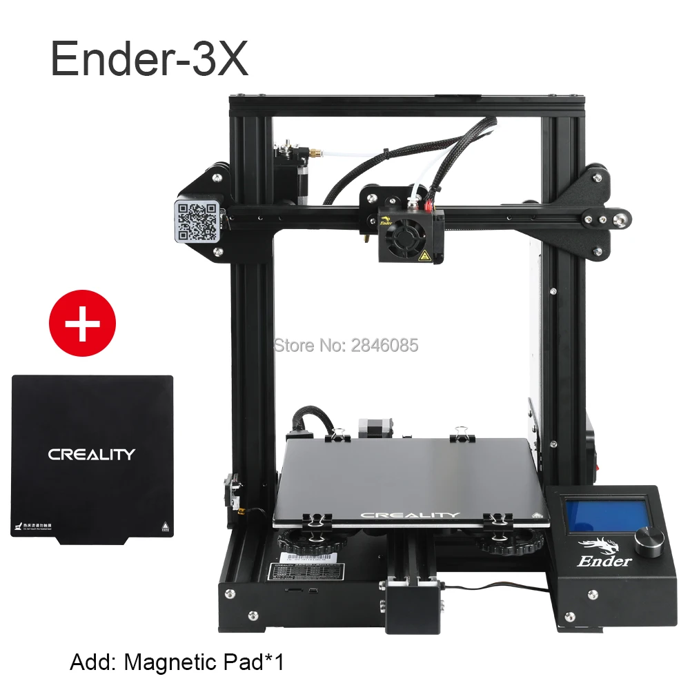 Ender-3XAdd Magnetic CREALITY 3D-принтеры Ender-3/Ender-3X обновлен закаленное Стекло дополнительно, V-слот резюме Мощность сбой печати DIY KIT очаг - Цвет: Ender-3XAdd Magnetic
