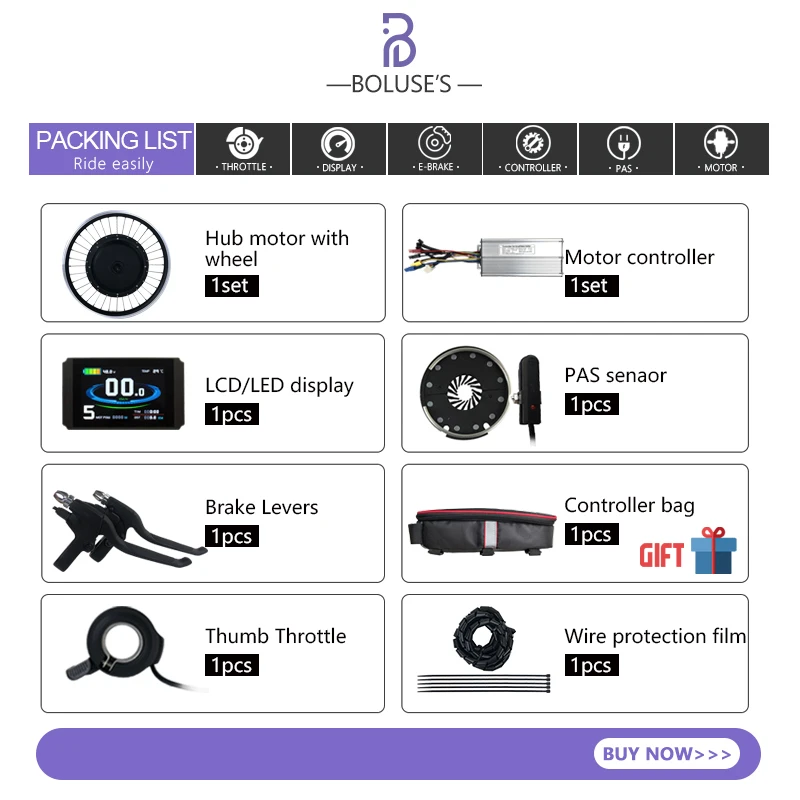 Bestellen MTB Elektrische Bike Hub Motor Kit 48V 1500W 20-29inch700C Vorne EBike Rad Hub Motor Für Elektrische Fahrrad Bike Conversion Kit
