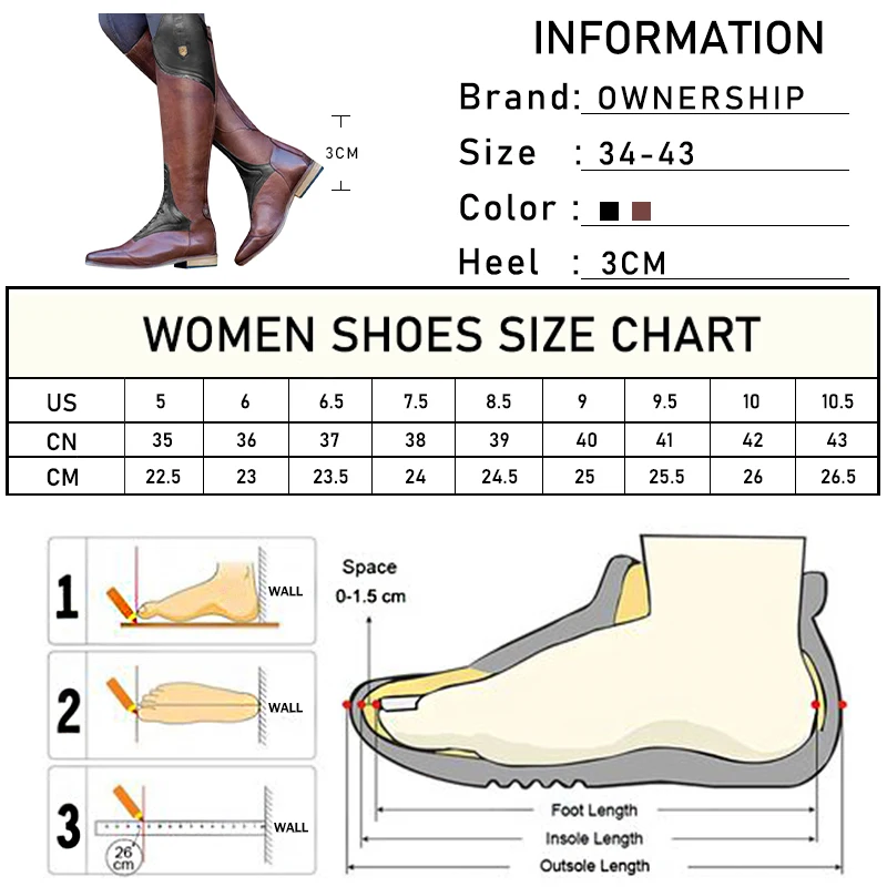 

Winter Women's Over The Knee Boot Women Western Riding Boots Ladies Long Tube Leather Shoes Female Retro Pointed Toe Low Heels