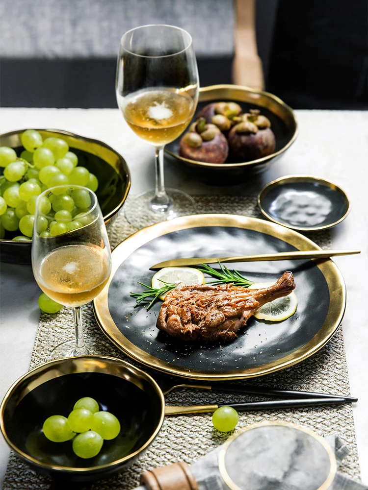 Креативная Европейская керамическая тарелка ручной работы в западном стиле из