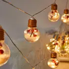 Рождественская светодиодная гирлянда 4 м, гисветильник лянда с питанием от батарейки, украшение для свадьбы, праздника, Рождества, уличной комнаты