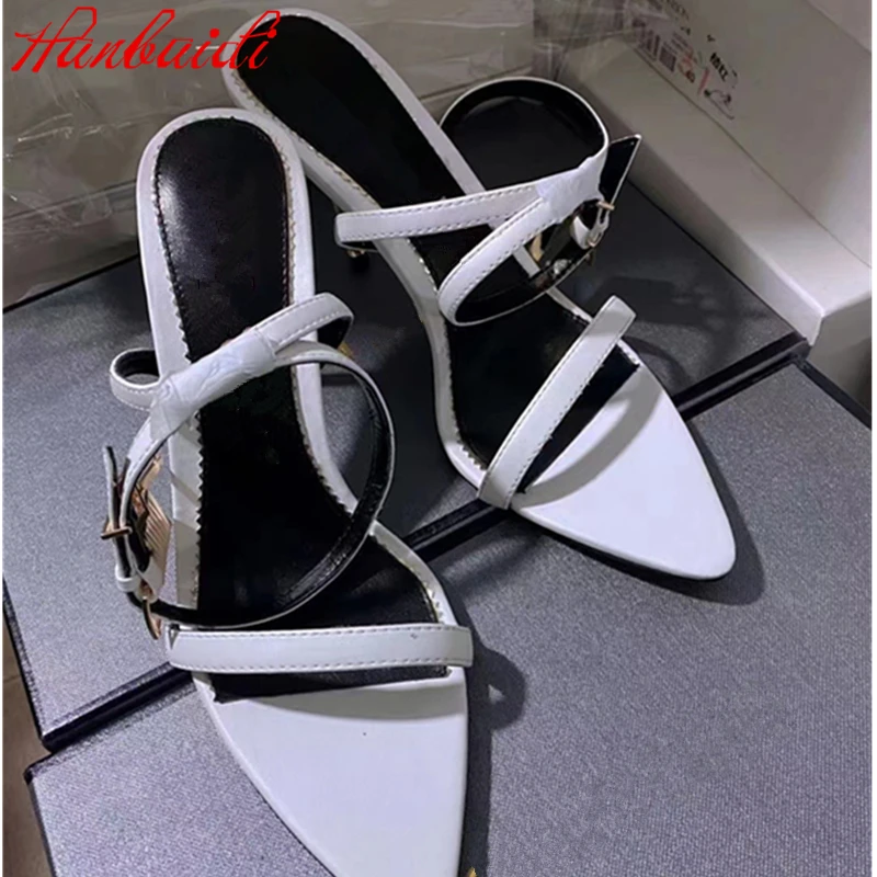 

Women Summer Sandals Mental Lock Women Stiletto High Heels Shoes Strange Heels Women Party Dress Shoes botas de mujer Women 2021