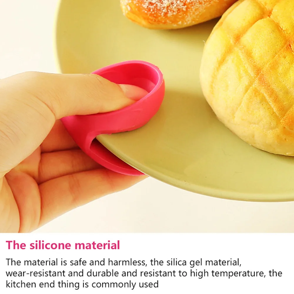 Перчатки из силикона для духовки с изоляцией от тепла на пальцах, с непромокаемым покрытием и рифленым узором для удержания, держатель горшка на кухню, инструменты для выпечки.