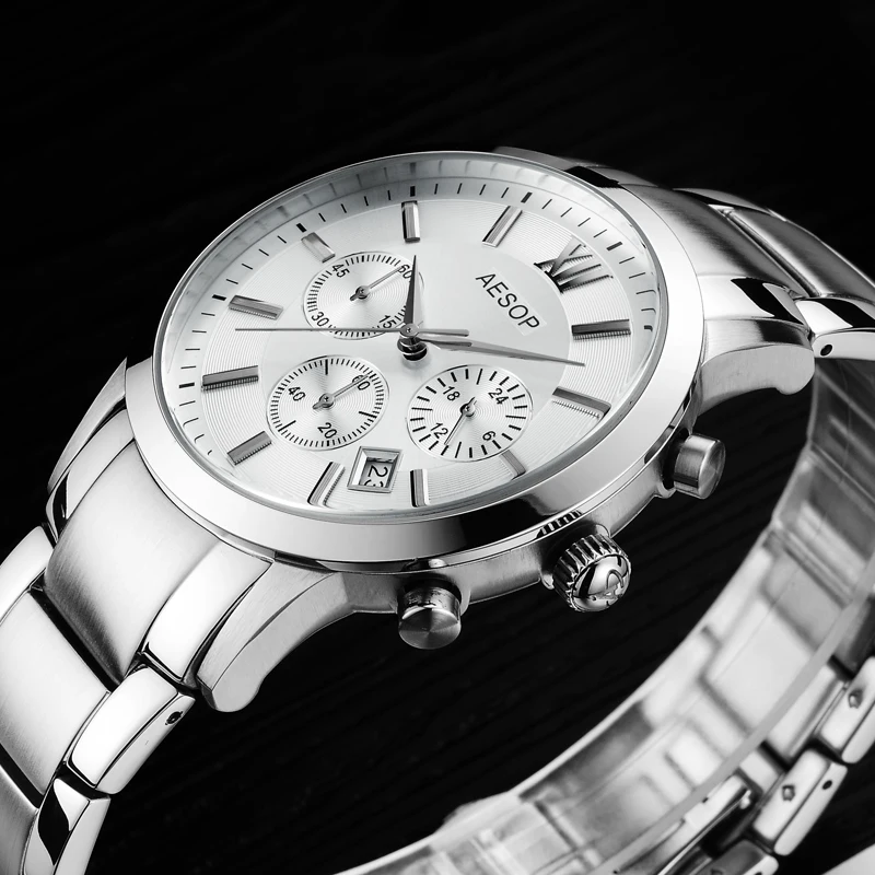 

Men's Watches AESOP Top Designer Brand Quartz Stopwatch Automatic Date Male Clock Watch for Men Relogio Masculino
