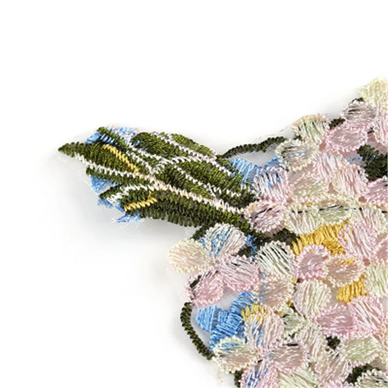 Новая вышитая ткань наклейки Одежда Аксессуары Большой патч цветок форма Багаж