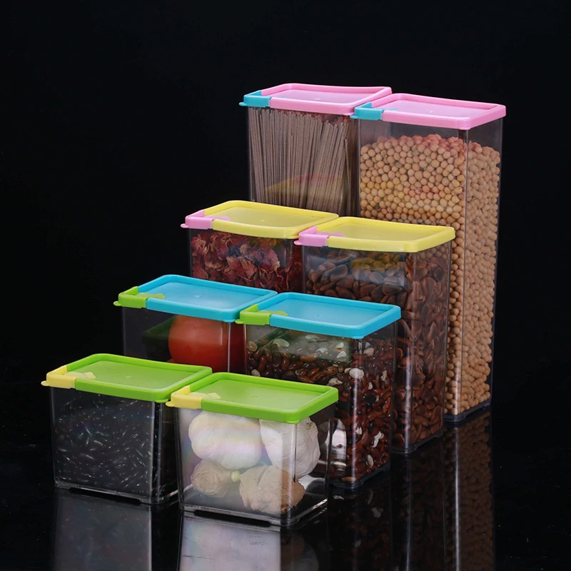 Кухня флип ящик для хранения еды гайки бак герметичный пластиковый контейнер