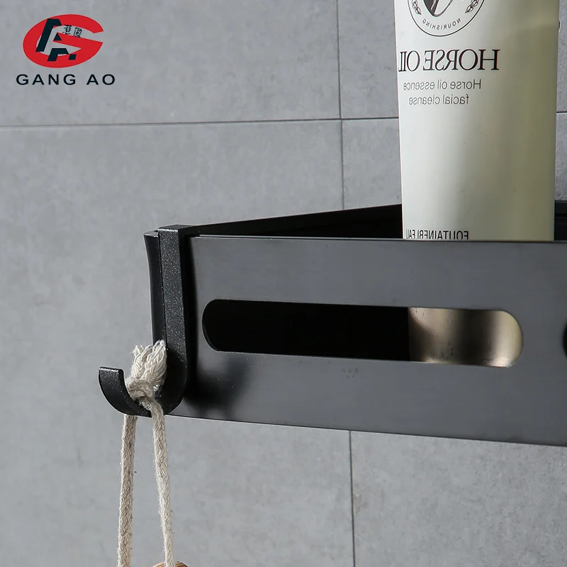 Черная полка для ванной длина кухонных настенных полок душевая стойка хранения