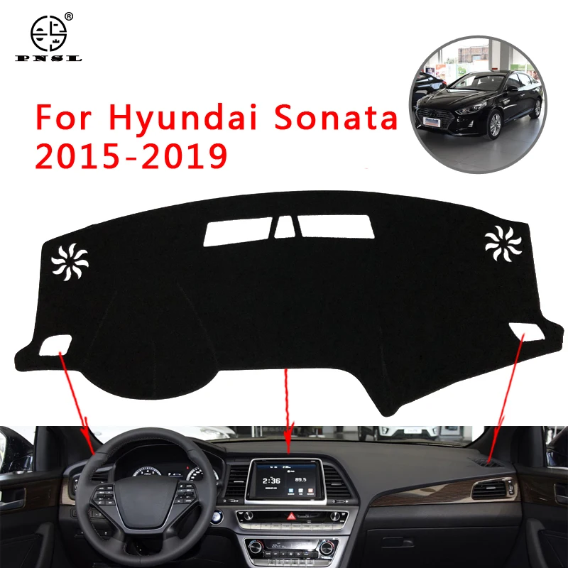 PNSL коврик для приборной панели автомобиля Hyundai Sonata 2015 2016 2017 2018 2019 нескользящий с