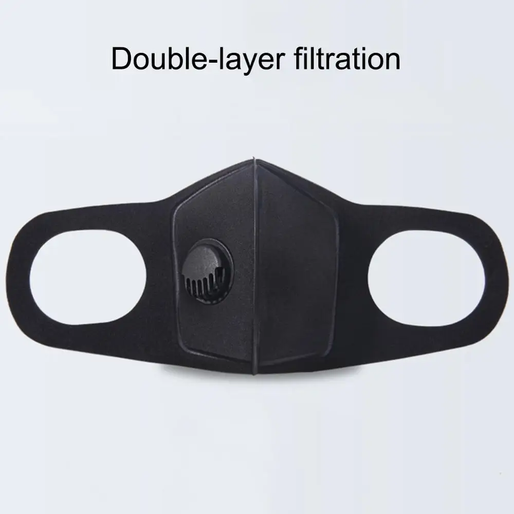 Маска рта многоразовая с клапаном для дыхания Пылезащитная PM2.5 | Спорт и
