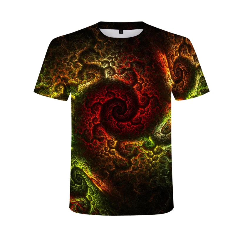 

Summer Fashion Abstract O-Neck Short Sleeve T-Shirt Colorful Geometric Casual Men'S 3d Print Tshirts Breathable Tee Tops 5xl 6xl