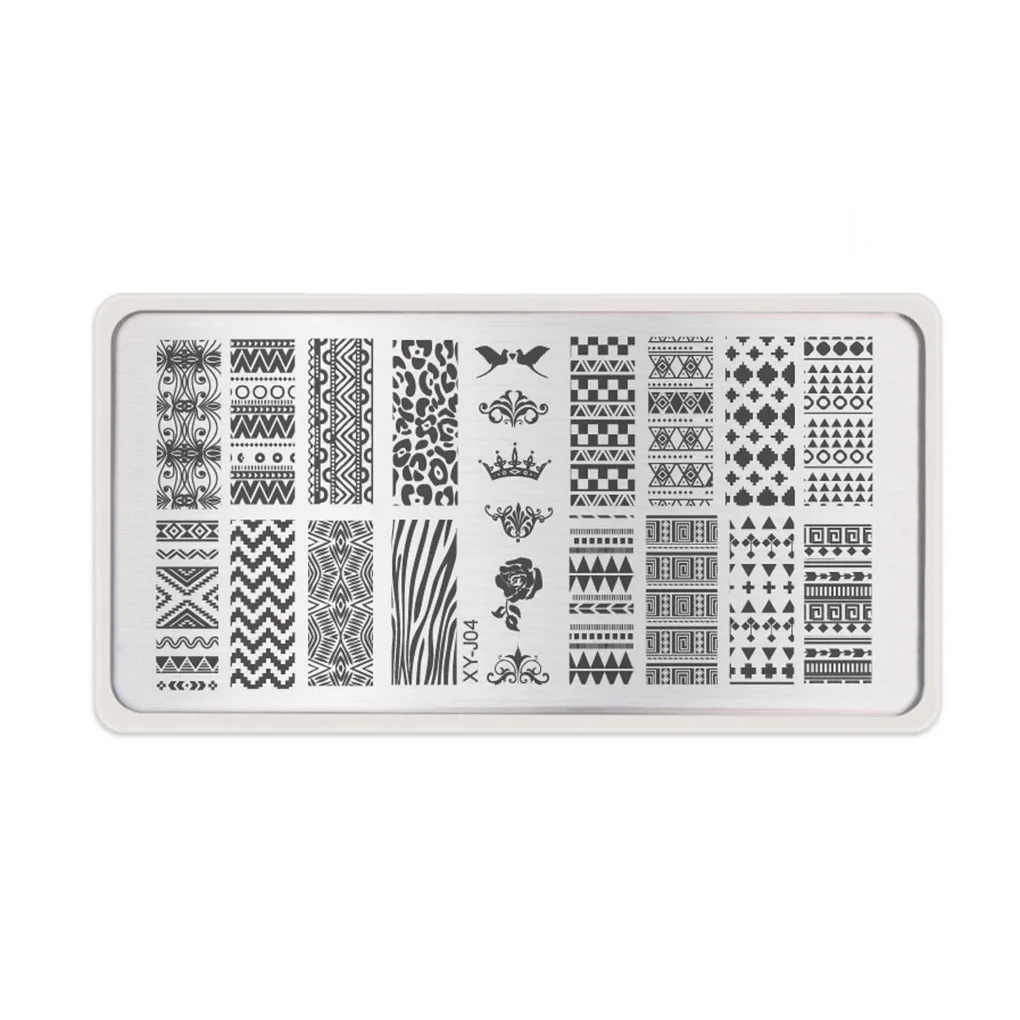 16 видов стилей набор страз для ногтей трафареты печать дизайна пластины