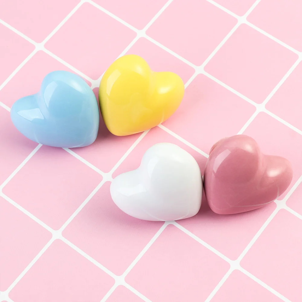 Ручки для шкафа в форме сердца милые ручки керамические комода и ящиков с винтами