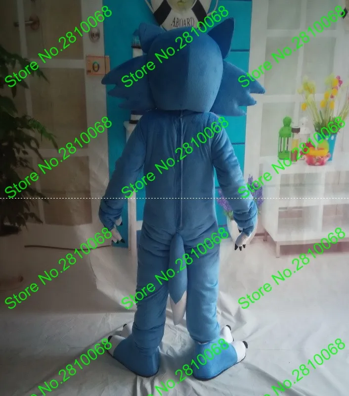 Высокое качество EVA материал Синий Волк Талисман костюмы мультфильм одежда