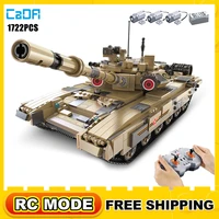 cada military army rc model tanks building blocks 1722pcs weapons car toys for boys vehicle moc bricks boy children