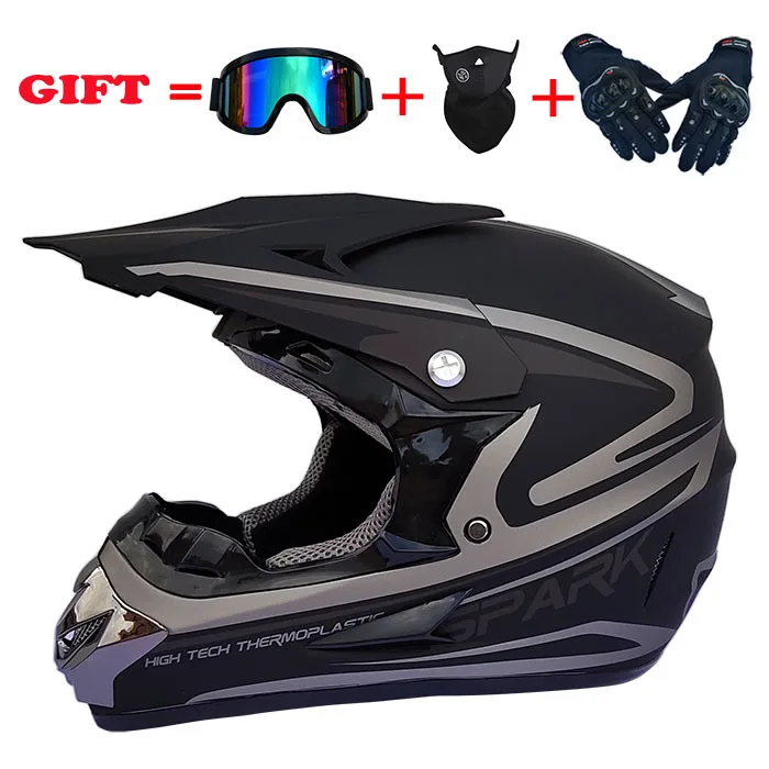 

Motorcycle cross-country helmet four season helmet men's mountain bike small cross-country helmet full helmet goggle mask gloves