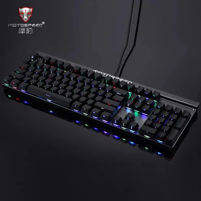 Motospeed CK103 игровая механическая клавиатура с боковой гравировкой 14 режимов RGB