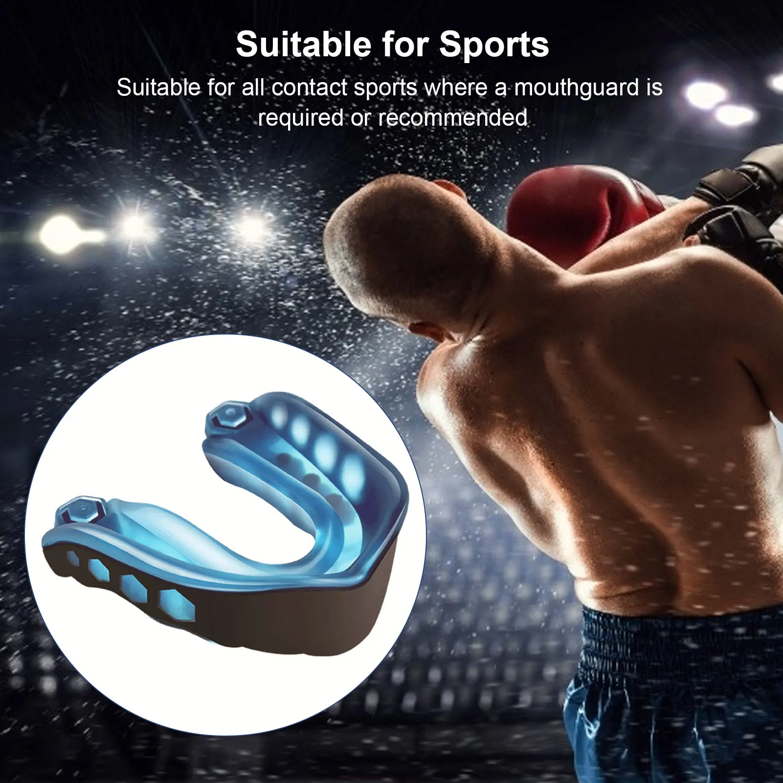 Sports Gel Mouth Guard EVA Single-sided Mouthguard Football Boxing Tooth Protector Braces Teeth Caps For Basketball | Спорт и