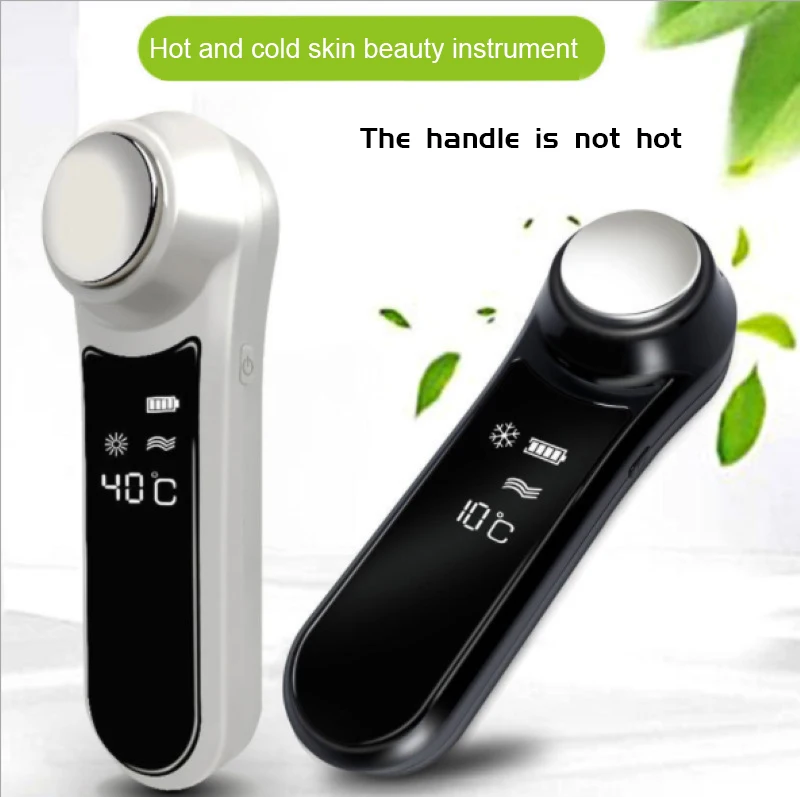 

Facial Cleanser Ultrasonic Vibration Ion Face Lift Compact Beauty Cold and Hot Skin Rejuvenation Massager Improve Instrument