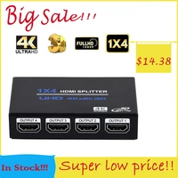 4k hdmi splitter 1x4 full hd 1080p video hdmi switcher 1 in 4 out switch box for smart tv pc ps4 ps3 hdtv dvd