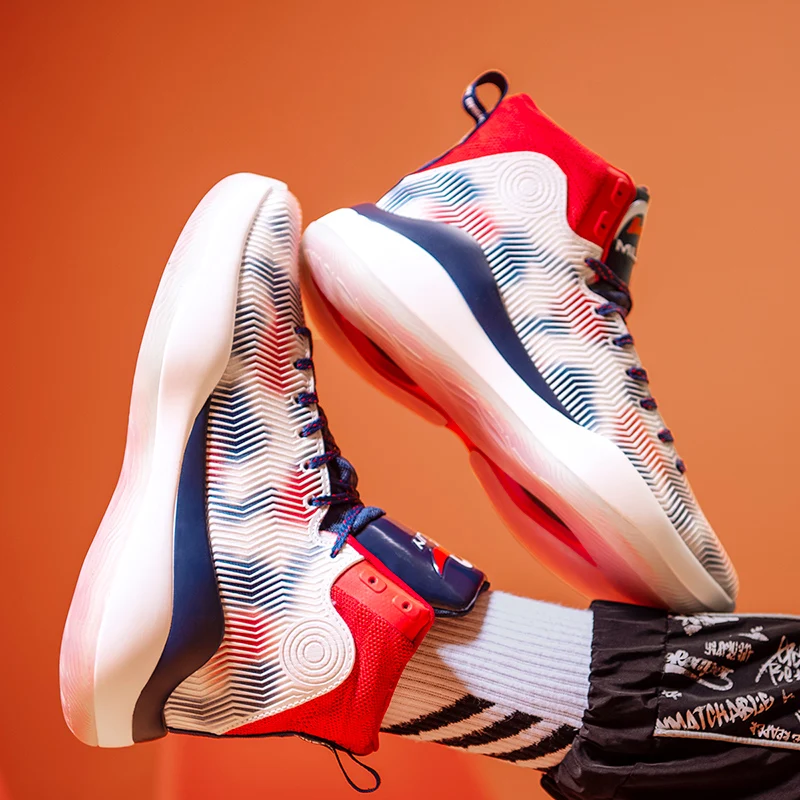 

R.Xjian fashion high-top basketball shoes men's casual running shoes lightweight high-top couple sports shoes