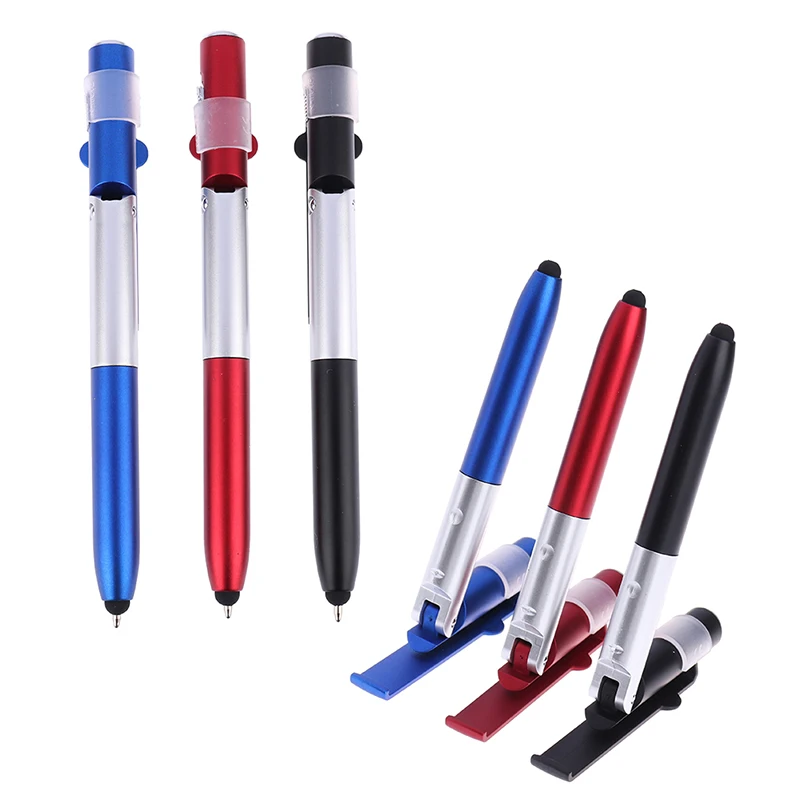 4-in-1 Folding Ballpoint Pen Screen Stylus Touch Universal mini Capacitive with LED For Tablet Cellphone |