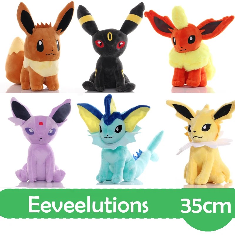 35 см Иви Вапореон гром Flareon Espeon из анимационного сериала &quotплюшевый умбреон