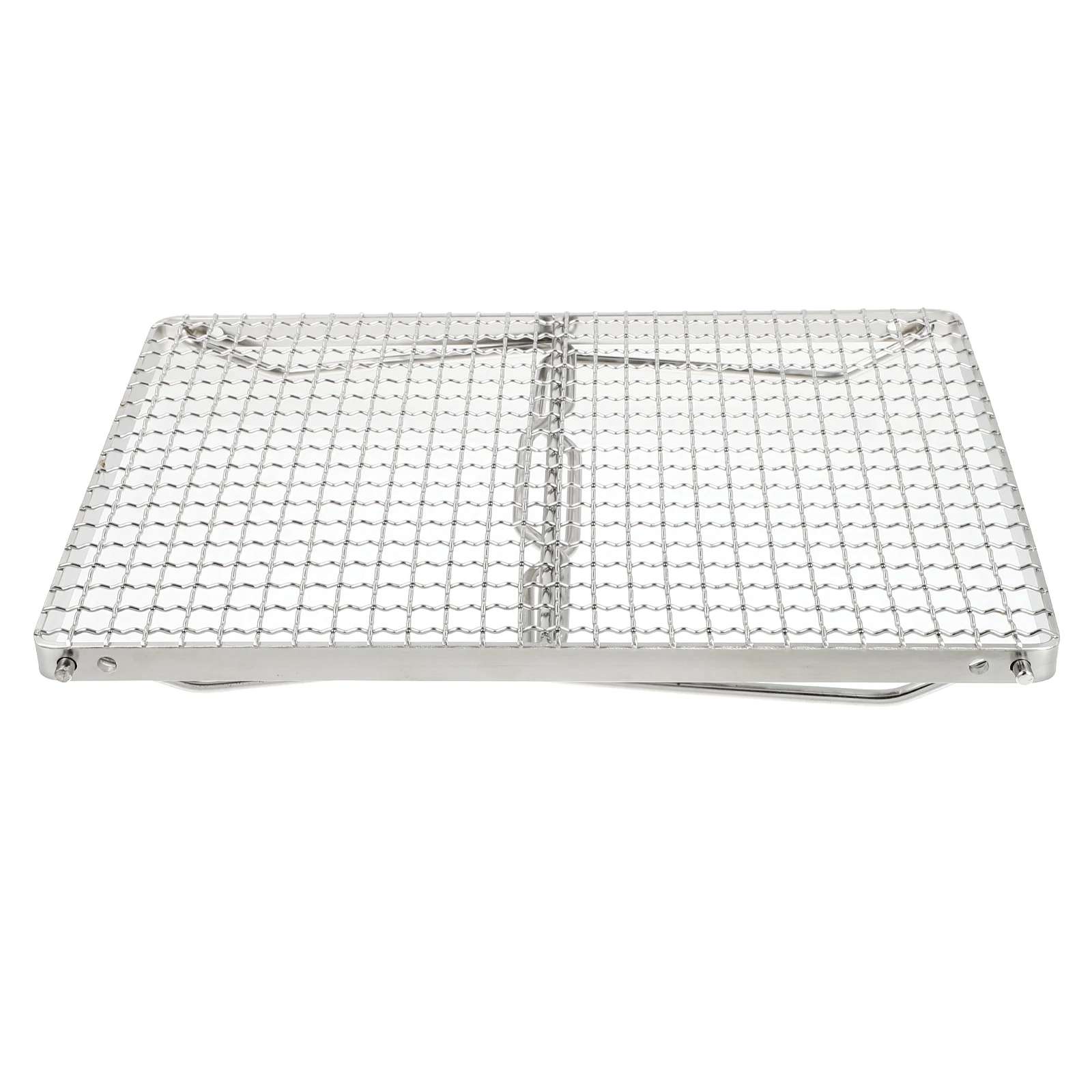 

1pc Outdoor Stainless Steel Folding Barbecue Grill Furnace End Holder Camping Barbecue Grill Pot Bracket BBQ Tool Accessories