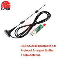 new 1 set wireless zigbee cc2531 cc2540 sniffer board packet protocol analyzer usb interface dongle capture module with antenna