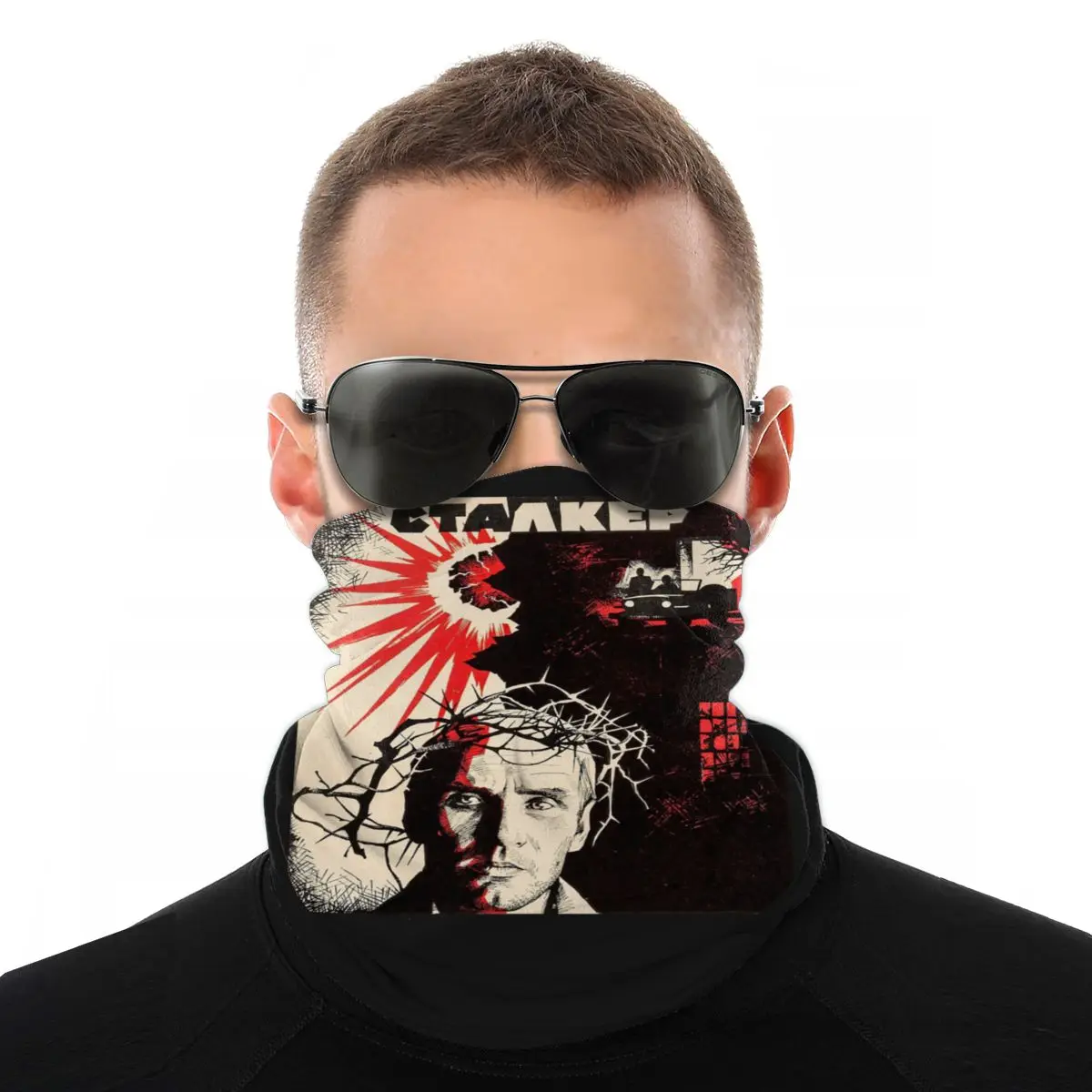 

Шарф Stalker By Tarkovsky StarCraft, маска на шею и лицо, унисекс, бесшовная бандана, Защитная повязка на голову для походов на природе