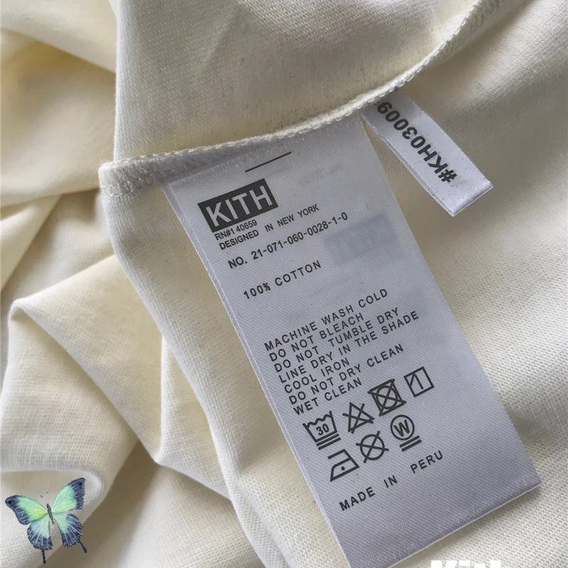 

Oversize Embroidery Kith T Shirt Casual Men Women T-shirt High Quality Dark Blue