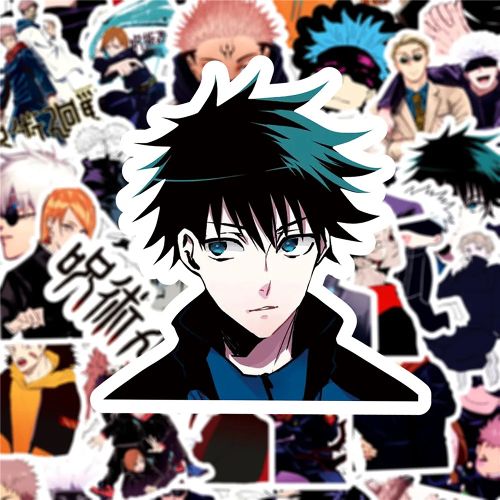 

50 pieces / set of Anime Jujutsu Kaisen stickers motorcycle notebook mobile phone Skateboard Helmet waterproof cartoon stickers