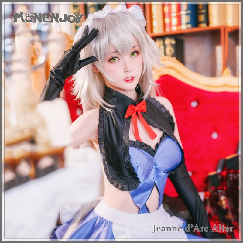 

Monenjoy Fate Grand Order Jeanne d'Arc Alter Cosplay Maid Outfit Costume Apron Dress FGO Cos Sets