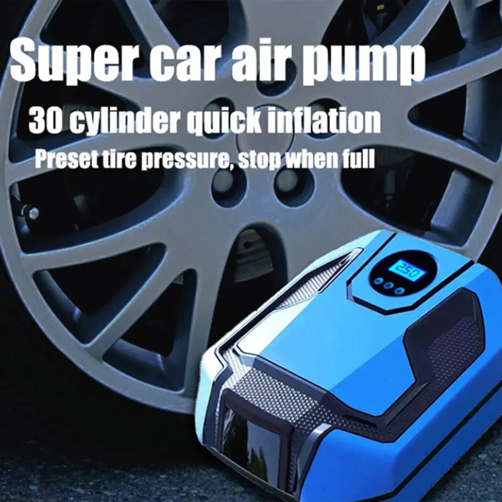 

NEW 12V Mini Car Air Compressor Tire Inflatable Air Pump 22-cylinder Digital Display For Car Portable Inflator