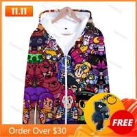 shoot kids hoodies leon max buzz game 3d print hoodie sweatshirt boys girls harajuku cartoon star jacket tops teen clothes