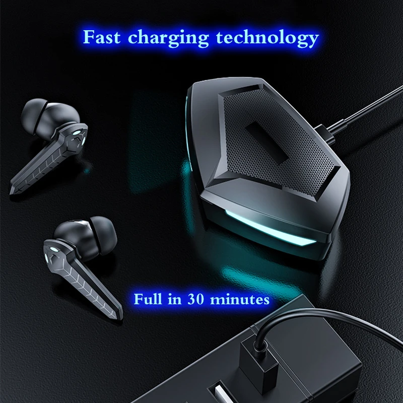 

Bluetooth 5.1 wireless headset gaming gaming type-c non-inductive low latency TWS in-ear