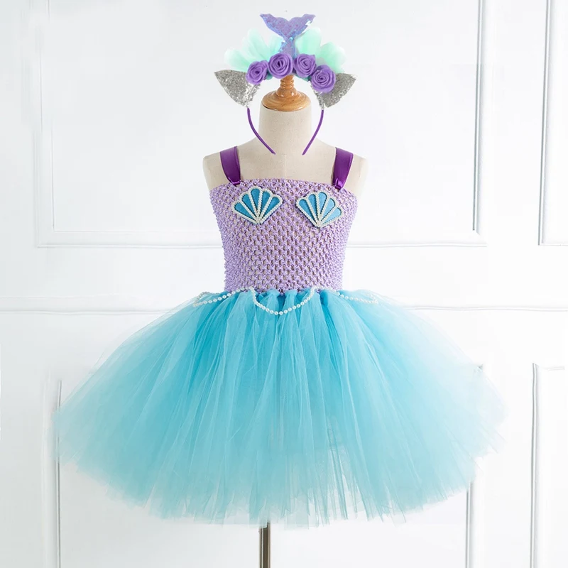 Платье-пачка для девочек принцесса тюль вечерние Детская оболочка