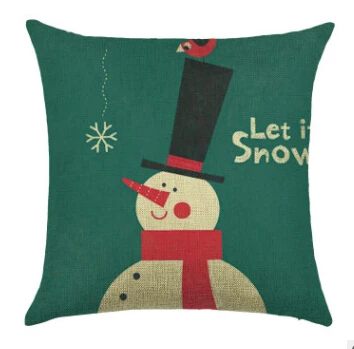 Рождественская наволочка льняная Подушка декоративная для автомобиля дивана
