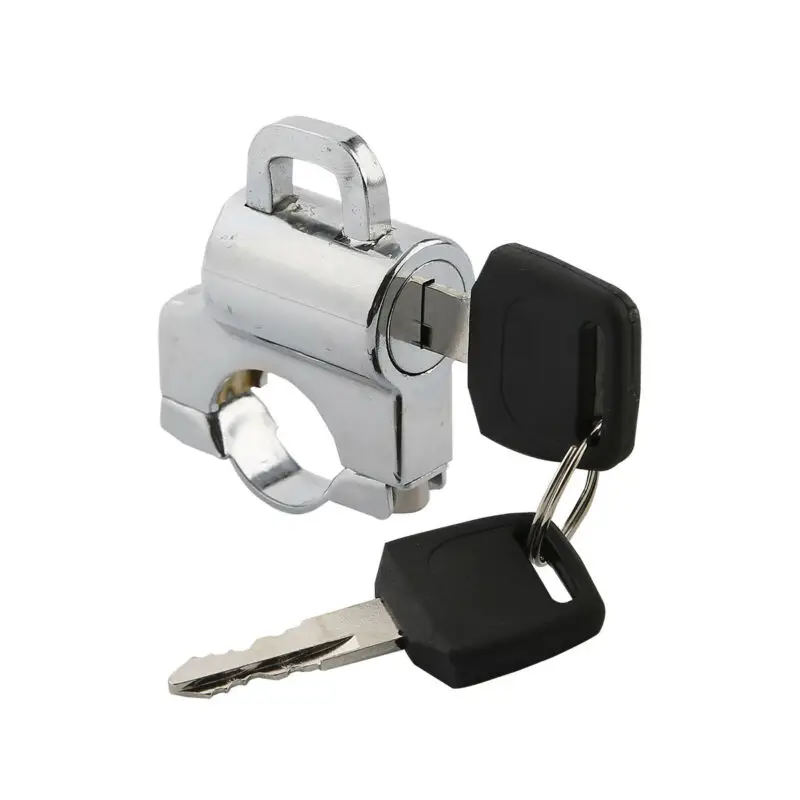 

Motorcycle Universal 25mm Handlebar Helmet Lock With 2 Keys Motorbike Motor