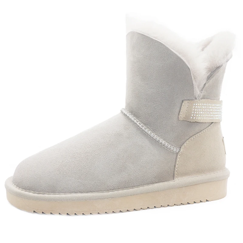 Модные женские зимние сапоги JAYX из настоящей овчины ручной работы стразы до