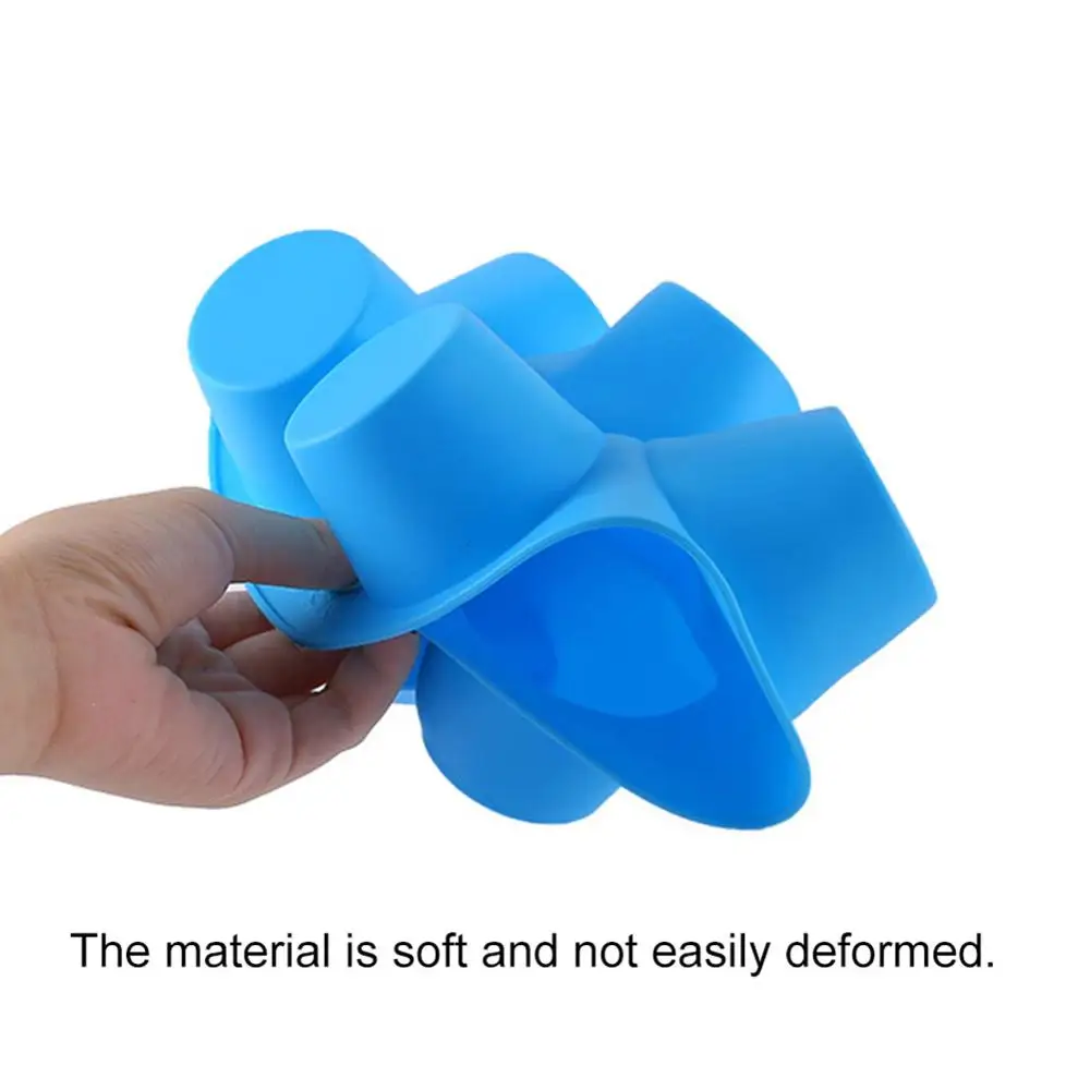 Круглая форма из пищевого силикона с 7 отверстиями для яиц паровой сеткой