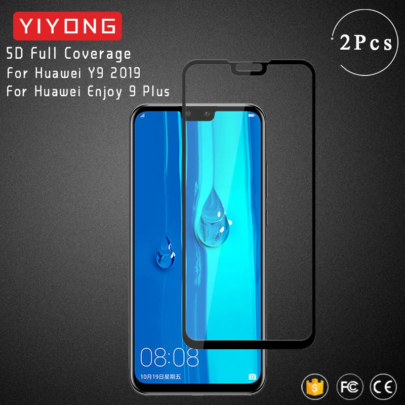 YIYONG 5D полное покрытие стекло для Huawei Y9 Prime 2019 Y7 закаленное Защита экрана Y5 Y6 2018 Enjoy 9