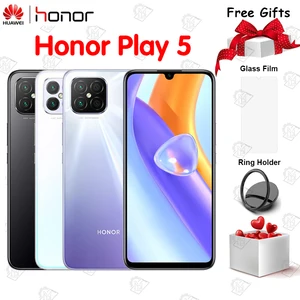 new arrival original honor play 5 mobile phone 6 53 inches 8gb ram 128gb rom mt6853 dimensity 800u android 10 nfc smartphone free global shipping