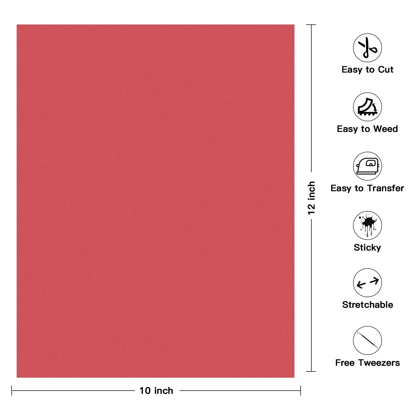 

5pcs PVC heat transfer vinyl film T-shirt Iron On HTV Printing crop number patterns for sportswear Home decoration