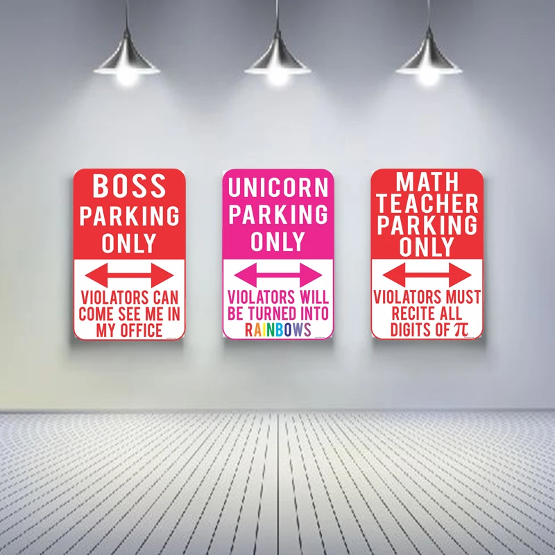 Винтажный Декор для дома Единорог парковка только металлическая вывеска паба